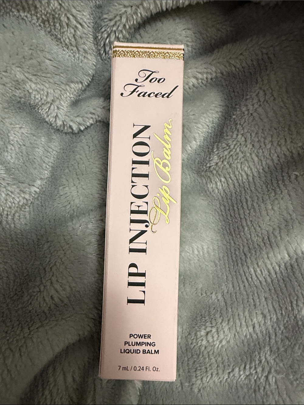 Too Faced Lip Injection Lip Balm — Light Pink & Gold Accents